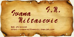 Ivana Miltašević vizit kartica